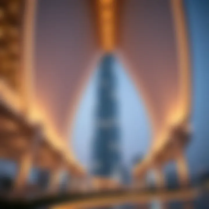 Architectural Marvel of Bay Gate Tower Stunning view of Bay Gate Tower's unique architectural design