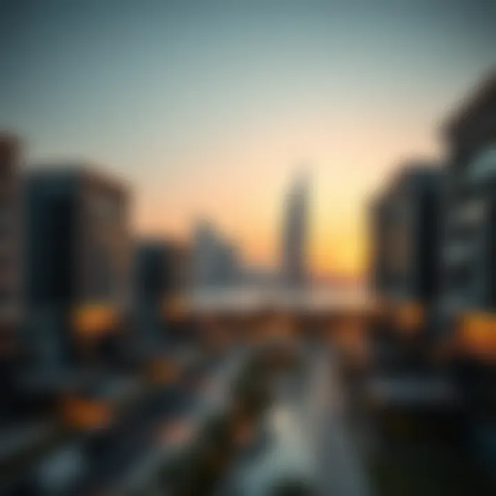 Architectural Excellence in Dubai A serene view of Nakheel's architectural projects reflecting Dubai's skyline