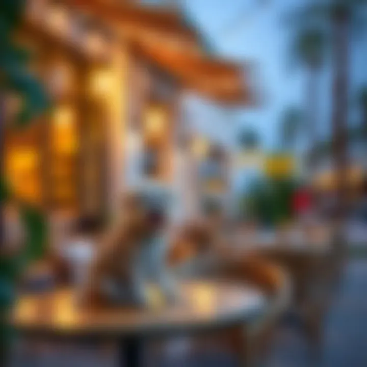 A welcoming outdoor café in Dubai where dogs are allowed to sit with their owners