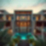 Architectural Marvel of Dubai Vista Estate Stunning architectural view of Dubai Vista Estate showcasing modern design