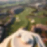 Aerial view of Emaar South Golf Links showcasing the lush greenery and immaculate fairways