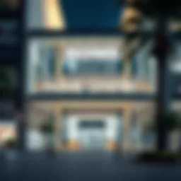 Exterior view of Home Centre showcasing its modern architecture.