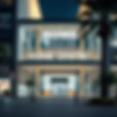 Exterior view of Home Centre showcasing its modern architecture.