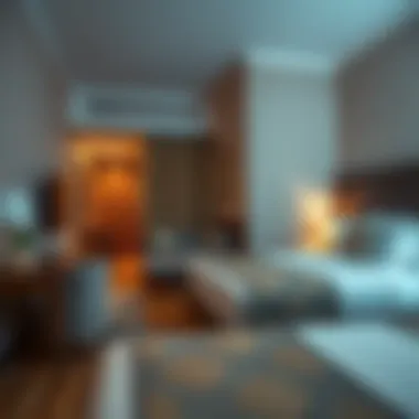 Cozy interior of a budget hotel room in Satwa, highlighting comfort and style