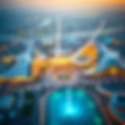 Aerial view of Expo Dubai showcasing the architectural marvels