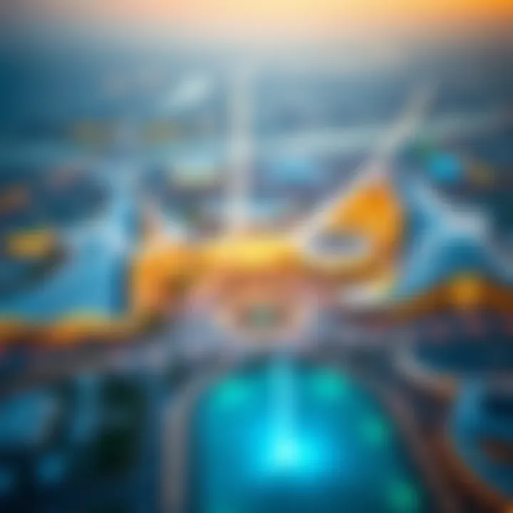 Aerial view of Expo Dubai showcasing the architectural marvels