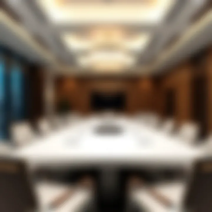Conference room within the International Business Tower equipped for corporate events