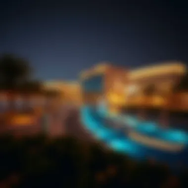 Evening view of مول وافي illuminated