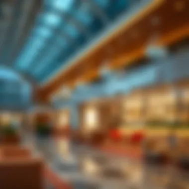 Interior shot of مول وافي highlighting commercial spaces