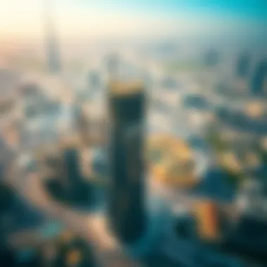 Aerial Perspective of ู
ูู WTC and Dubai Aerial view of the ู
ูู WTC and surrounding Dubai skyline