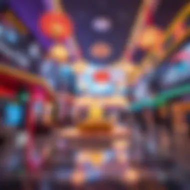 Dynamic atmosphere in the entertainment area of the mall