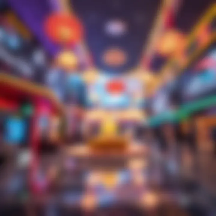 Dynamic atmosphere in the entertainment area of the mall