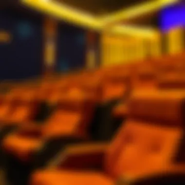 Luxurious seating arrangement in the movie theater