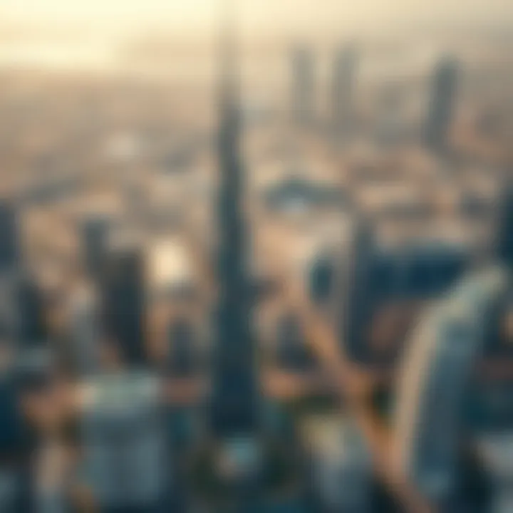 Aerial view of Nation Towers showcasing the skyscrapers