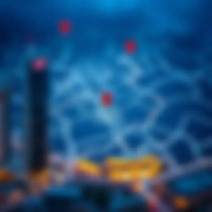 Map pinpointing the strategic location of Nation Towers in Dubai