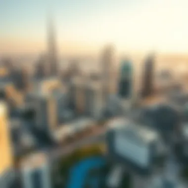 Aerial view of Dubai's skyline showcasing modern architecture