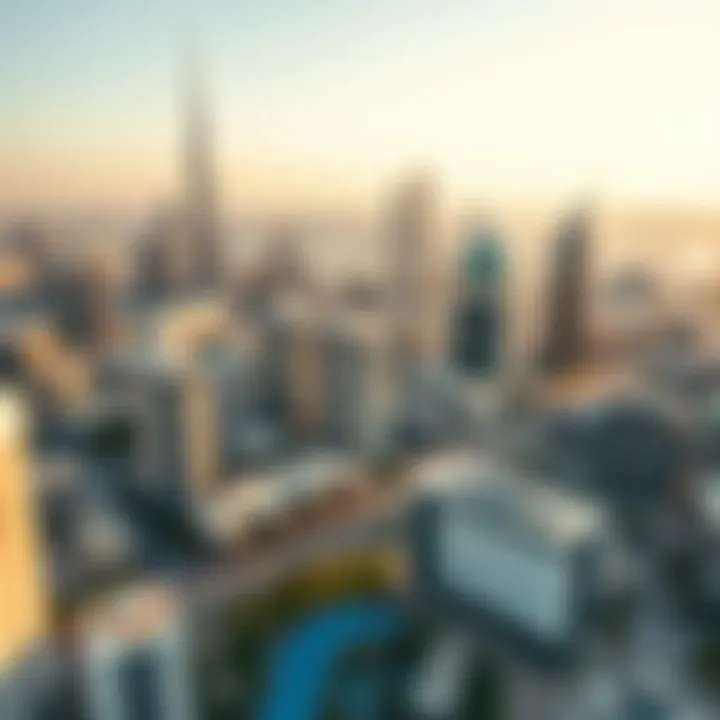 Aerial view of Dubai's skyline showcasing modern architecture
