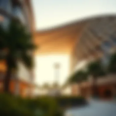 Unique architectural design of a new development in Dubai