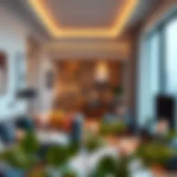 Stylish one-bedroom apartment interior near Burjuman Metro