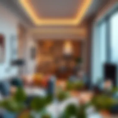 Stylish one-bedroom apartment interior near Burjuman Metro