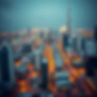 Map highlighting popular neighborhoods in Dubai for rentals