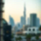 Stunning skyline view of Dubai with modern apartments