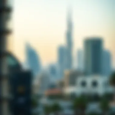 Stunning skyline view of Dubai with modern apartments