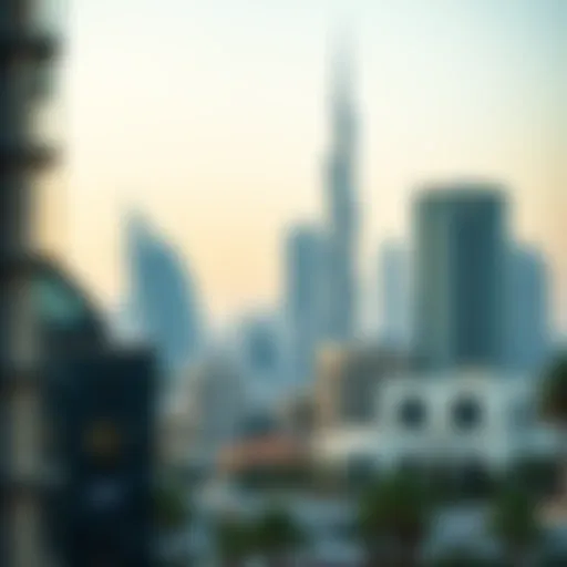 Stunning skyline view of Dubai with modern apartments