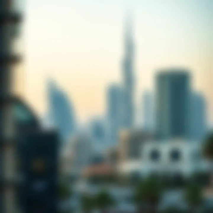 Stunning skyline view of Dubai with modern apartments