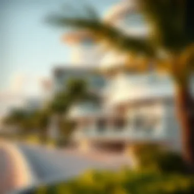 Architectural marvels lining the beachfront, illustrating the luxurious lifestyle associated with Palm West Beach.