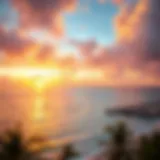 A breathtaking sunset view over Palm West Beach, showcasing the vibrant colors reflecting on the water.