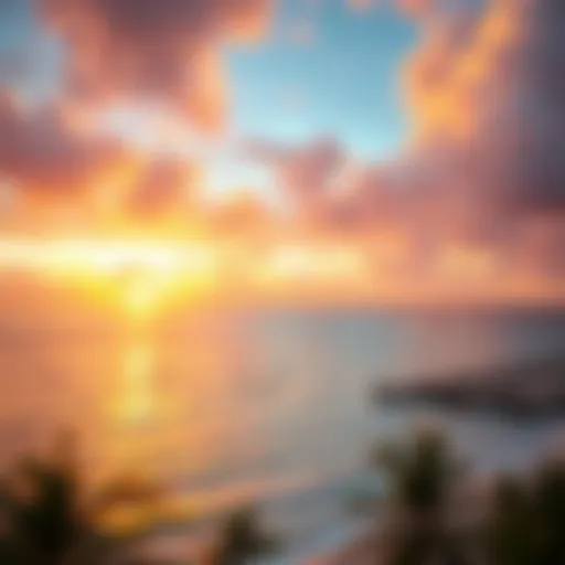 A breathtaking sunset view over Palm West Beach, showcasing the vibrant colors reflecting on the water.