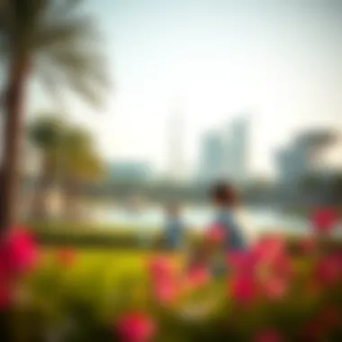 Family enjoying leisure activities in Park Zabeel