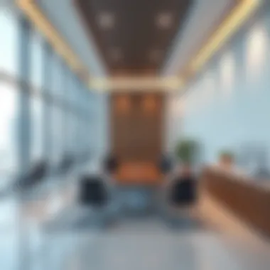 Interior of a modern office space in Prime Tower