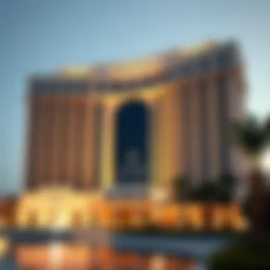 Stunning view of Raffles The Palm exterior