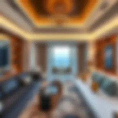 Luxurious suite interior at Raffles The Palm