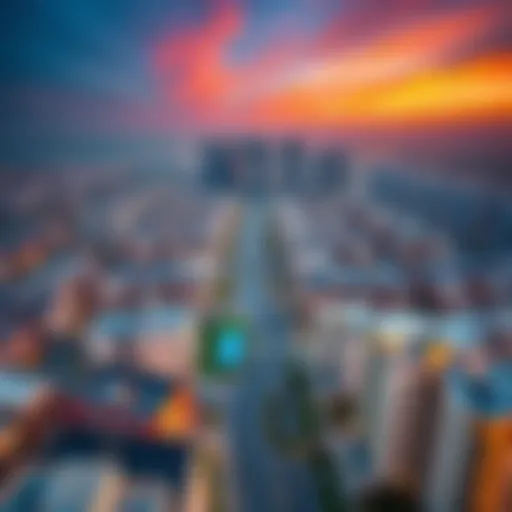 Aerial view of روضة النايفة showcasing residential developments