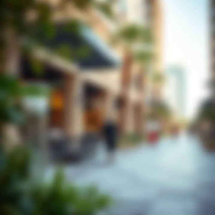 Vibrant community spaces surrounding Safi Apartments in Town Square