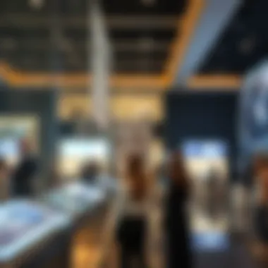 Interactive Experience at Sobha Sales Gallery Visitors engaging with interactive displays and technology