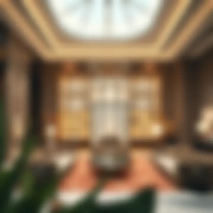 Luxurious Interior of Sobha Sales Gallery Elegant interior showcasing luxurious property options