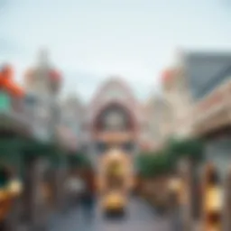 A panoramic view of Souk Naif Plaza showcasing its unique architectural design