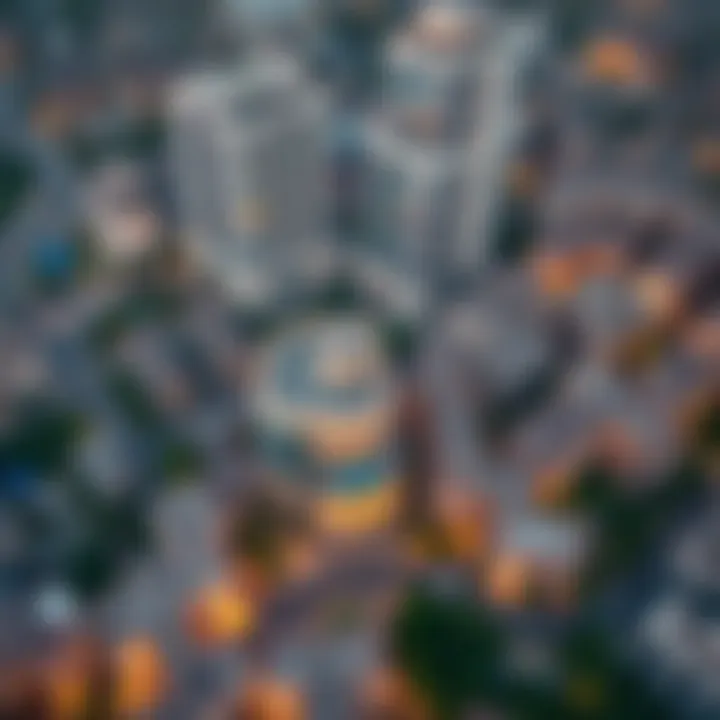 Aerial view of Sheikh Colony, highlighting its location and surroundings