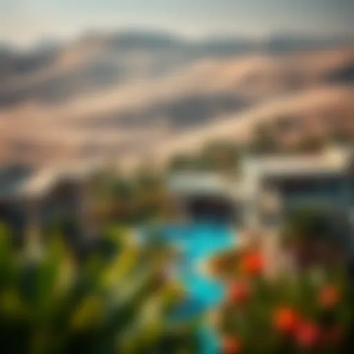 Aerial view of Talia Valley showcasing its lush landscapes and modern architecture