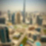 Aerial view of Dubai skyline showcasing modern architecture