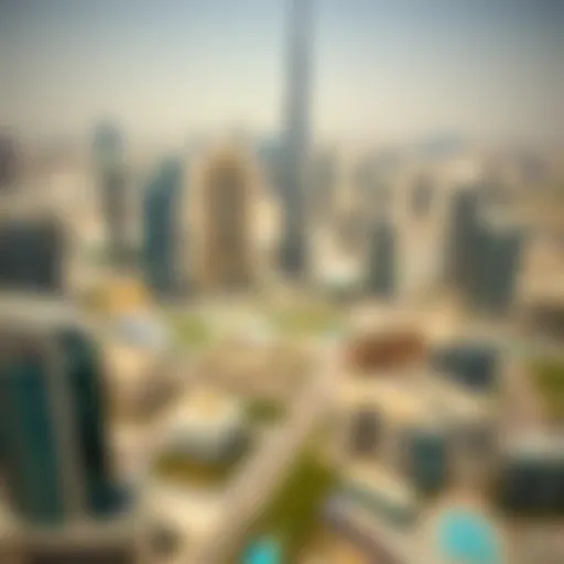Aerial view of Dubai skyline showcasing modern architecture
