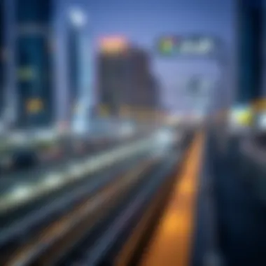 Future Expansion Plans for Dubai Metro Blue Line Map depicting future expansion plans for the Dubai Metro Blue Line, indicating growth areas