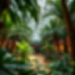 Lush greenery inside the Dubai Garden Center