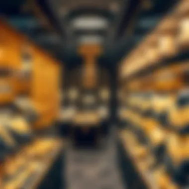 Intricate Gold Jewelry Showcase A stunning display of intricate gold jewelry in the Gold Souq