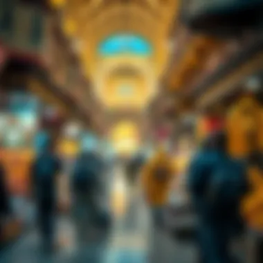 Exploring Vibrant Stalls of the Gold Souq Visitors exploring the vibrant stalls of the Gold Souq