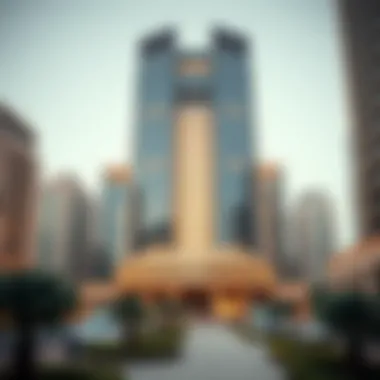 Architectural design of the Hamdan Centre highlighting its unique structure